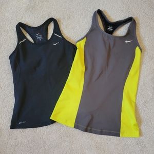 Lot of 2 Nike dri-fit workout tanks